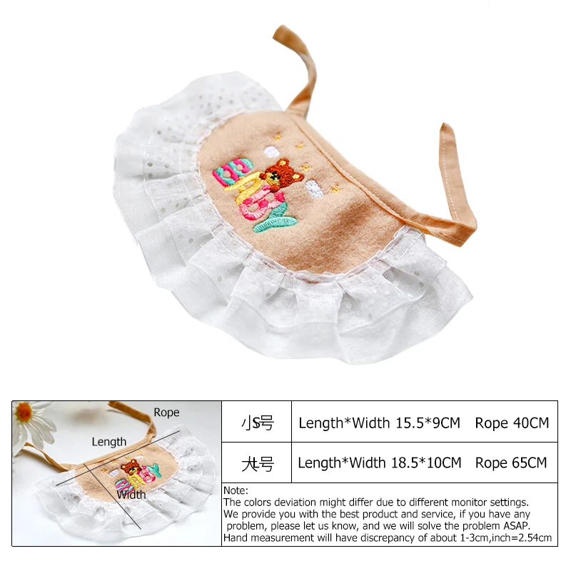 Кружева кошки нагрудники с вышитыми героями мультфильмов аксессуары для