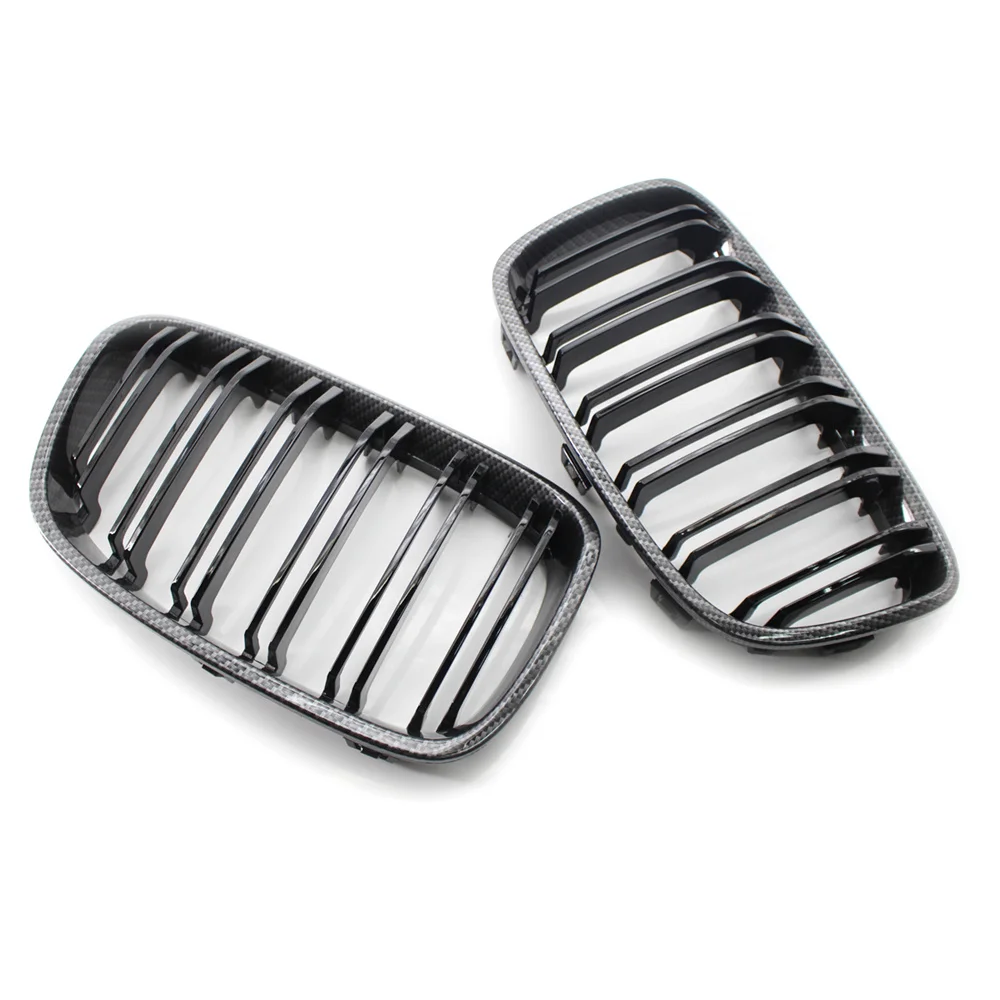 1 пара левый и правый карбоновый вид автомобильный передний бампер решетка