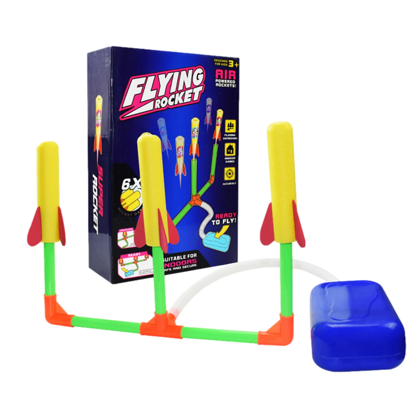 

Kids Toys Launching Set Kids Flying Toys With Launcher Playset Outdoor Sports Game Toys Parent-child Interaction Richly