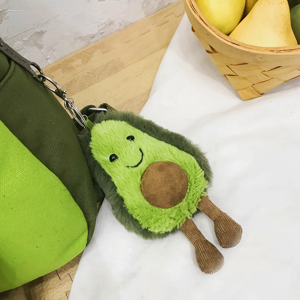 Корейский милый зеленый холщовый рюкзак авокадо для девочек подростков свежий