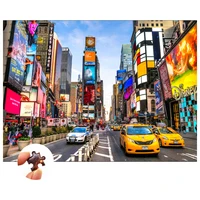 1000 pieces of wooden jigsaw puzzle educational toy handicraft birthday gift times square new york 52x38cm