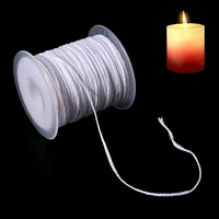 hot selling cheap wholesale 1 piece 61m x 2 5mm spool of cotton square braid candle wicks core for candle making