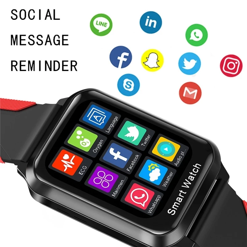 GEJIAN Luxury Smart Watch Men Bluetooth Headset 2 in 1 1.78 Inch Full Touch Screen Call For Android Ios Xiaomi Phones | Электроника