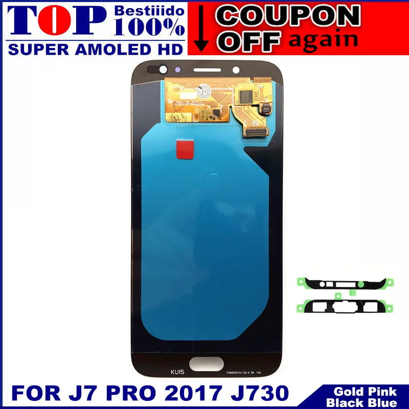 С регулировкой яркости lcd s для samsung Galaxy J7 Pro 2017 J730 J730F ЖК дисплей сенсорный