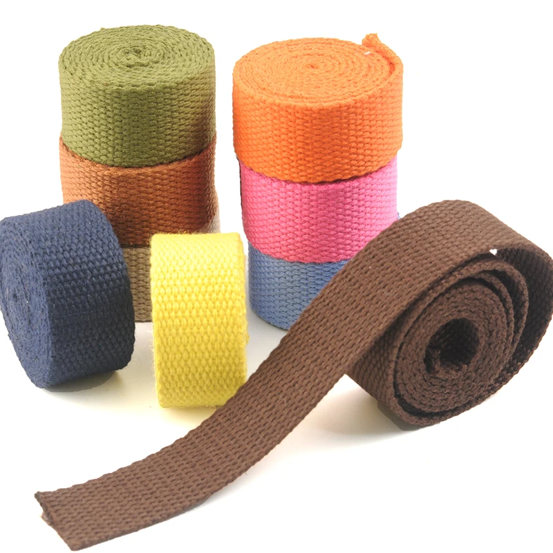 5 Meters 20mm Canvas Ribbon Belt Bag Thickening Cotton Webbing Canvas Webbing Knapsack Strapping Sewing Bag Belt Accessories