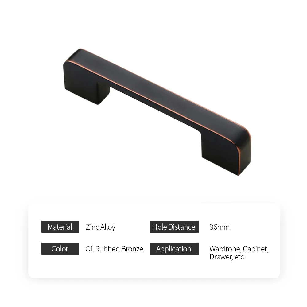 Современная простая бронзовая ручка для шкафа с масляным наматыванием