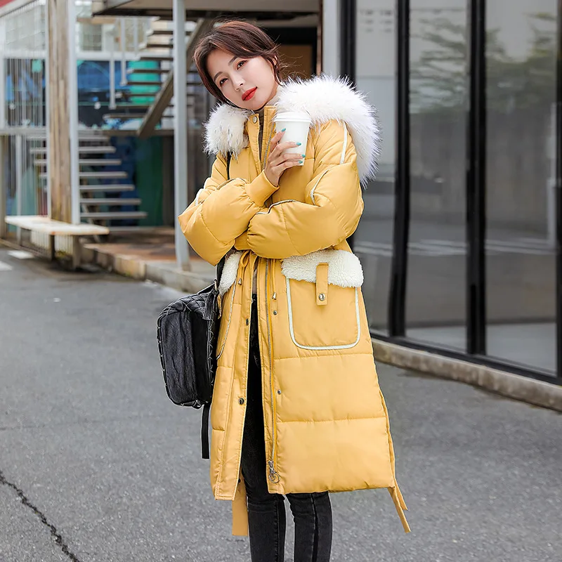 

middle women's and long style over the knee winter 2020 new fashion ins Korean loose and thick cotton padded jacket