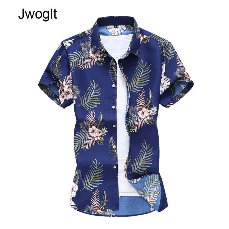 Модная мужская рубашка 45 кг 120 с коротким рукавом летняя повседневная