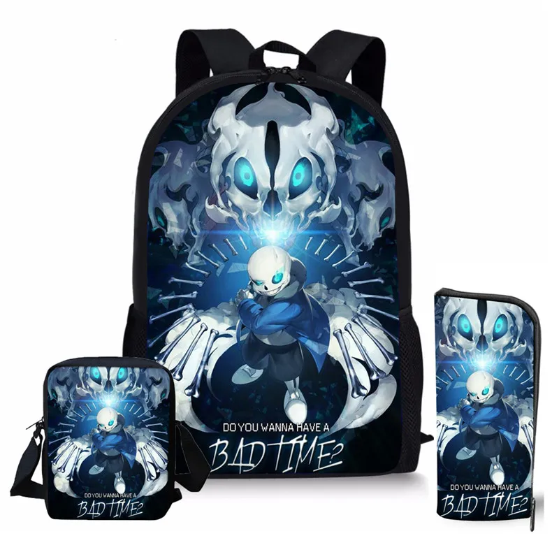 XM2625CED Аниме Undertale Школьные сумки Дети Книга Сумки малышей мультфильм FNAF Фредди UT рюкзак Sans мальчиков девочек Школьный набор - Цвет: XM2625CED