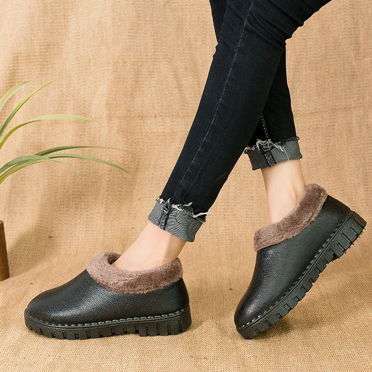 

Женские ботильоны из натуральной коровьей кожи, зимние ботинки из натуральной лисьей кожи, 896