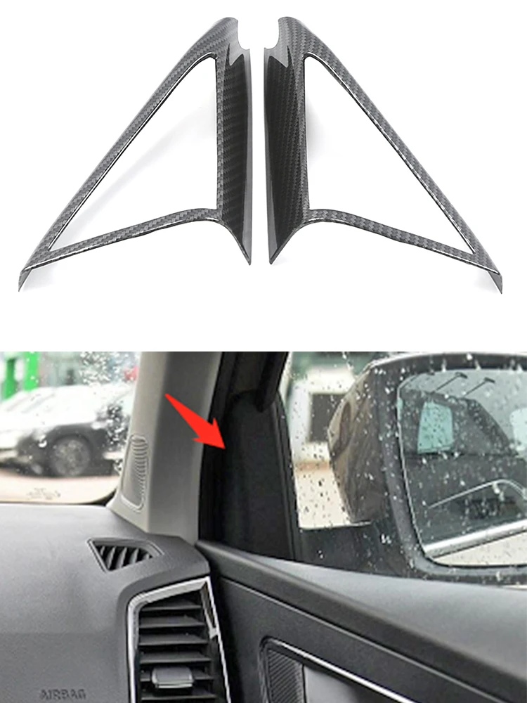 

For Skoda Karoq 2017 2018 2019 2020 Front Door Pillar A Triangle Trim Covers Audio Speaker Decoration Frame Interior Accessories