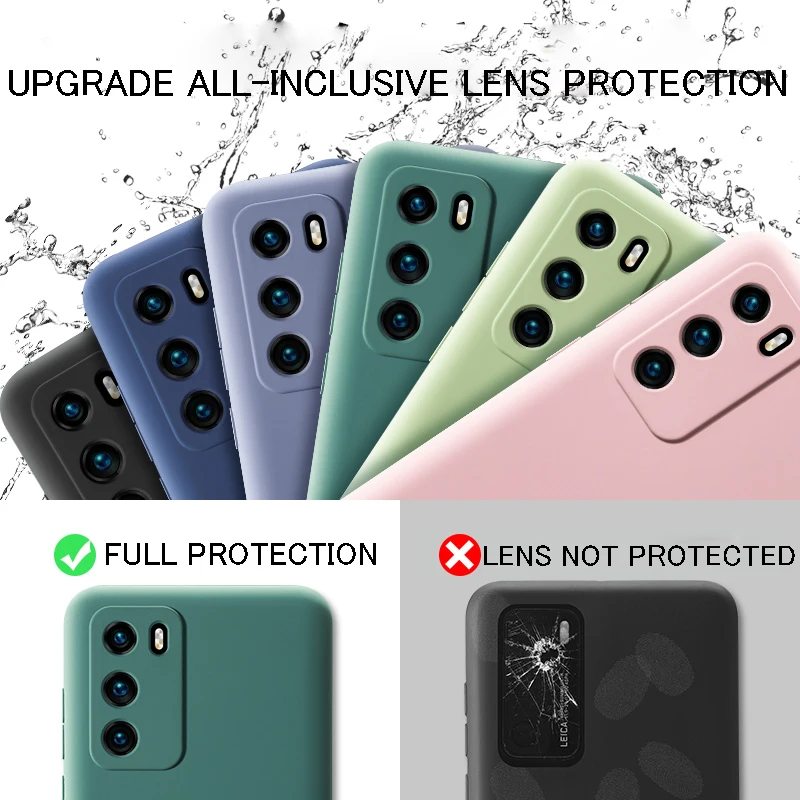 Shockproof Original Silicone For Huawei P40 P30 P20 Mate 10 20 30 Pro P Smart 2019 Nova 2 Plus 5 T 5i 6 7 SE Soft Back Cover |