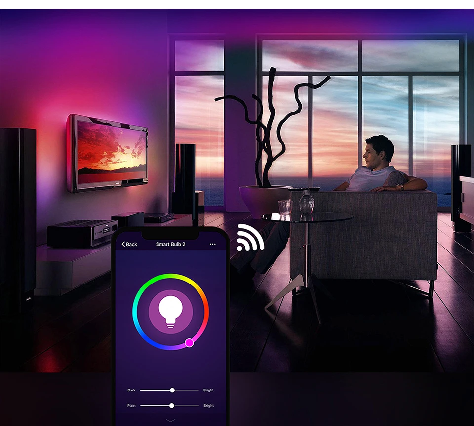 Затемняемый E27 светодиодный Bluetooth 4,0 умная лампа Wifi управление приложением RGB+ W RGB+ WW 15W AC85-265V сменный цвет