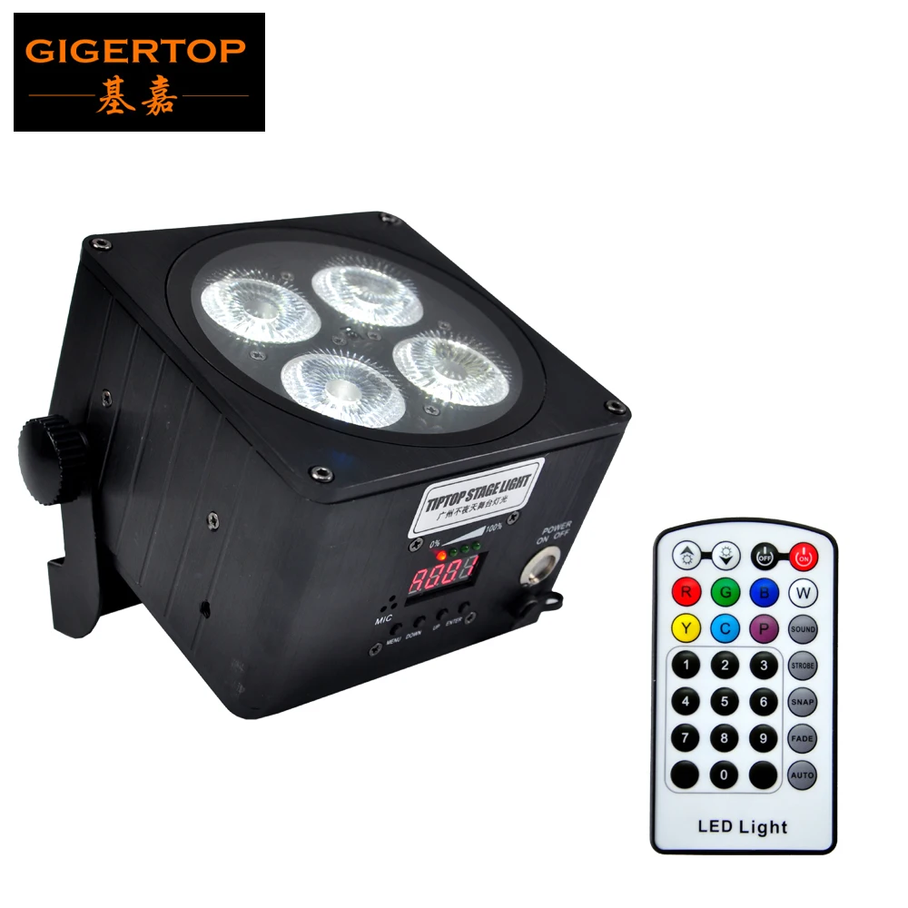 TIPTOP беспроводной DMX Uplight 4x18 Вт Par Can аккумулятор светодиодный DJ Uplights IP20