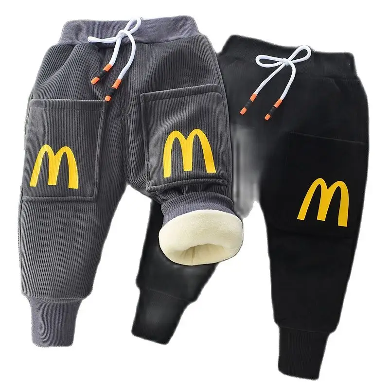 

Boys Plush Cotton Pants Winter Baby Girls Pants Children High Quality Warm Thick Corduroy Pant Boys Trousers Kids Leggings Pants