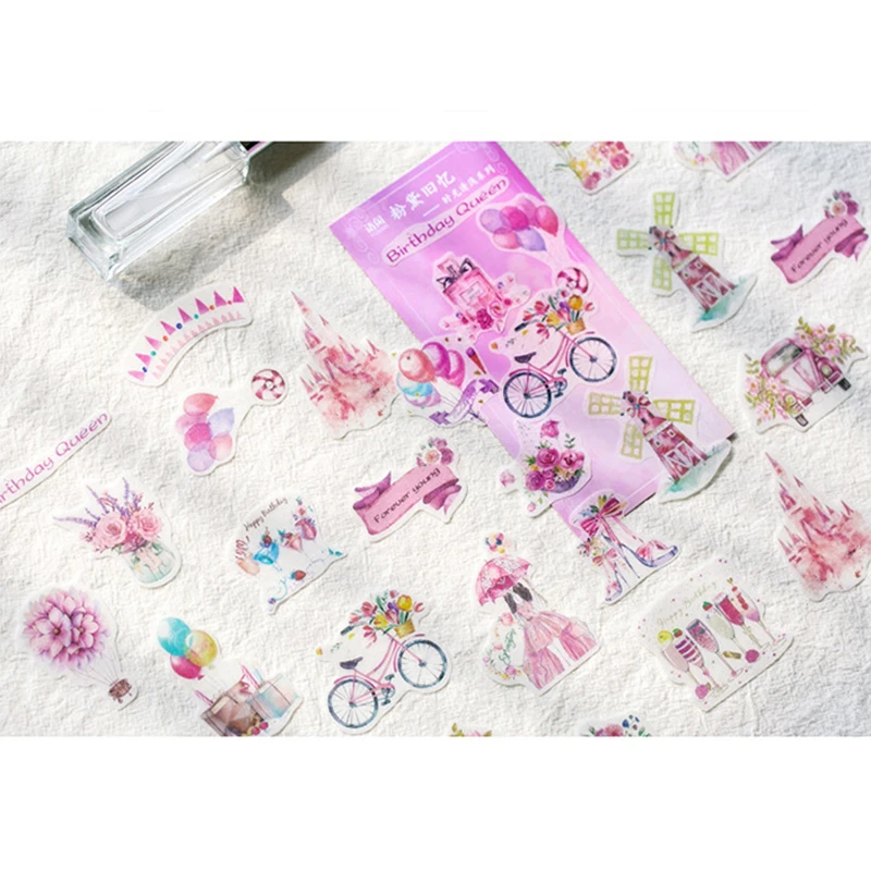 60 шт./лот воспоминание Kawaii Wistaria Forest Cat Ocean DIY washi Скрапбукинг дневник альбом