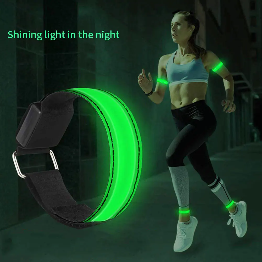 

Outdoor Sports Night Running Armband Led Light Safety Belt Arm Leg Warning Wristband Cycling Bike Bicycle Party Sports Bracelet
