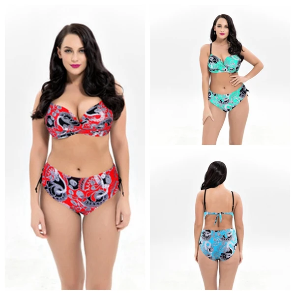 2020 размера плюс 5XL купальник женский Бразильский бикини набор Пуш-ап высокая