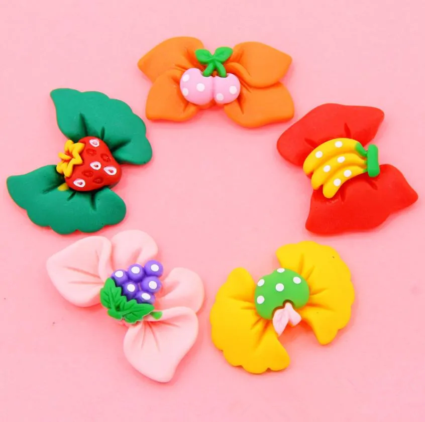 

Kawaii Flatback Resin Fruit Bowknot Cabochon DIY Scrapbooing Jewelry/Phone/Hair Bow Decoration