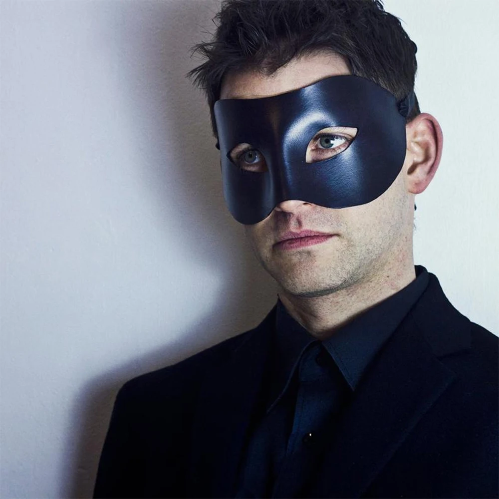 GAMPORL мужские черные красные кожаные эротические венецианские маскарадные маски