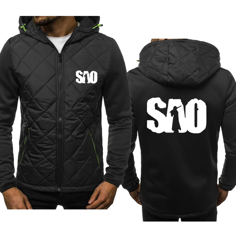 

SAO Sword Art Men's Hoodie high quality Cotton Harajuku Hip Hop Sweatshirt Harajuku Men's Zipper jacket sweatshirt clothing