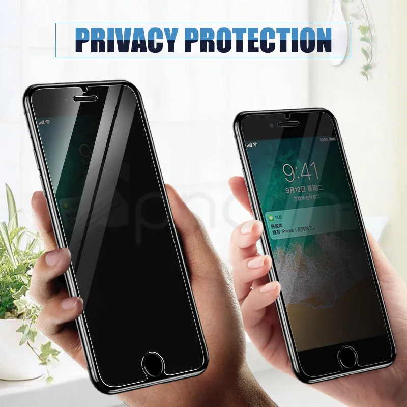Anti Spy Tempered Glass For iPhone 12 11 Pro XS Max X XR Privacy Screen Protector iPhone 8 7 6 6S Plus 5 5S SE Protective Glass