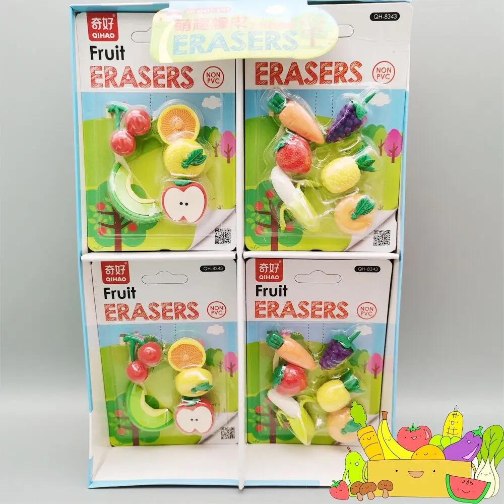 

Fruit eraser cute cartoon detachable assembled educational toys learning gifts