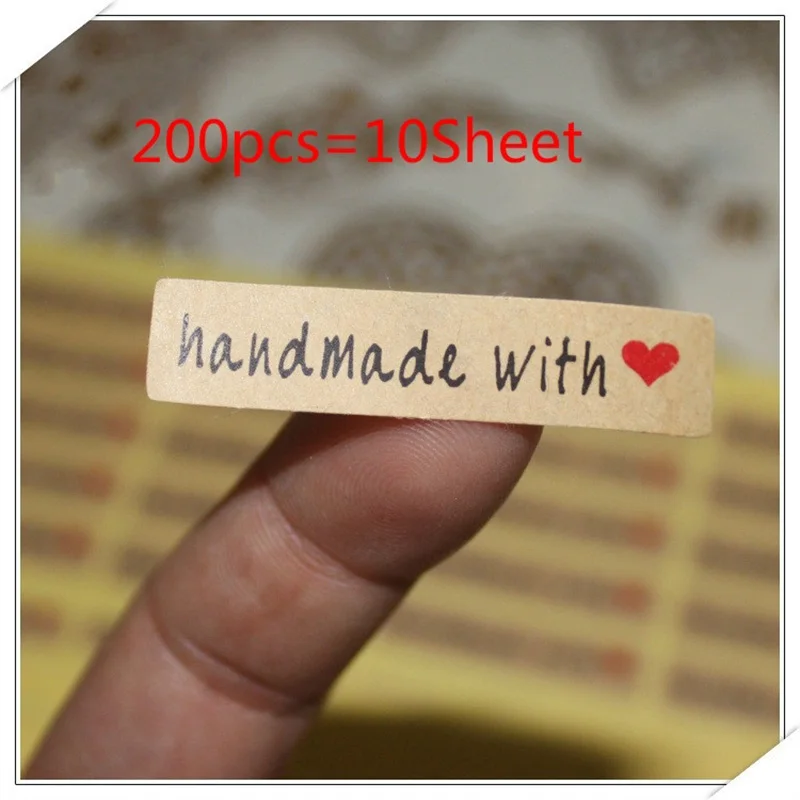 200 шт ручной работы с наклейками этикетки запечатывание ремесло любимые буквы