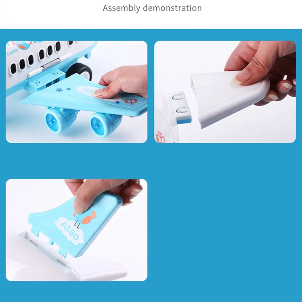 

18pcs/set Toy Car Story Simulation Track Inertia Aircraft Children Large Passenger Plane Toy Airplane Model Kids Airliner Gift