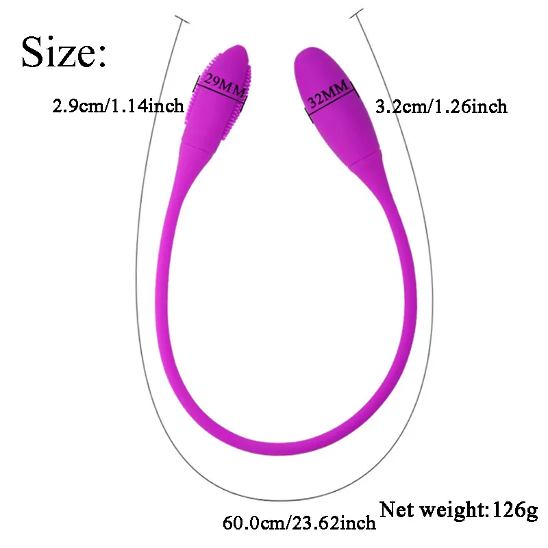 Вибрирующее яйцо с двойным концом Анальный вибратор фаллоимитатор двумя