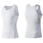 Мужская компрессионная Базовая майка без рукавов майка быстросохнущая спортивная нижняя рубашка B99