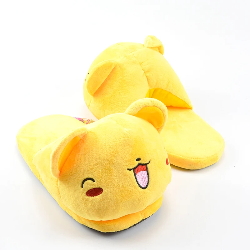 Card Captor Sakura Kero/зимние домашние тапочки; плюшевая обувь с героями мультфильмов; мягкие зимние теплые домашние тапочки; домашняя нескользящая обувь