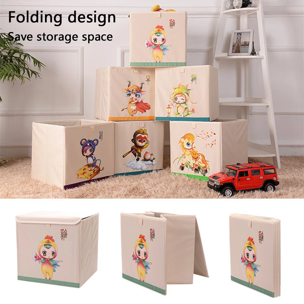 Канцелярский органайзер мультяшный складной ящик для хранения креативный