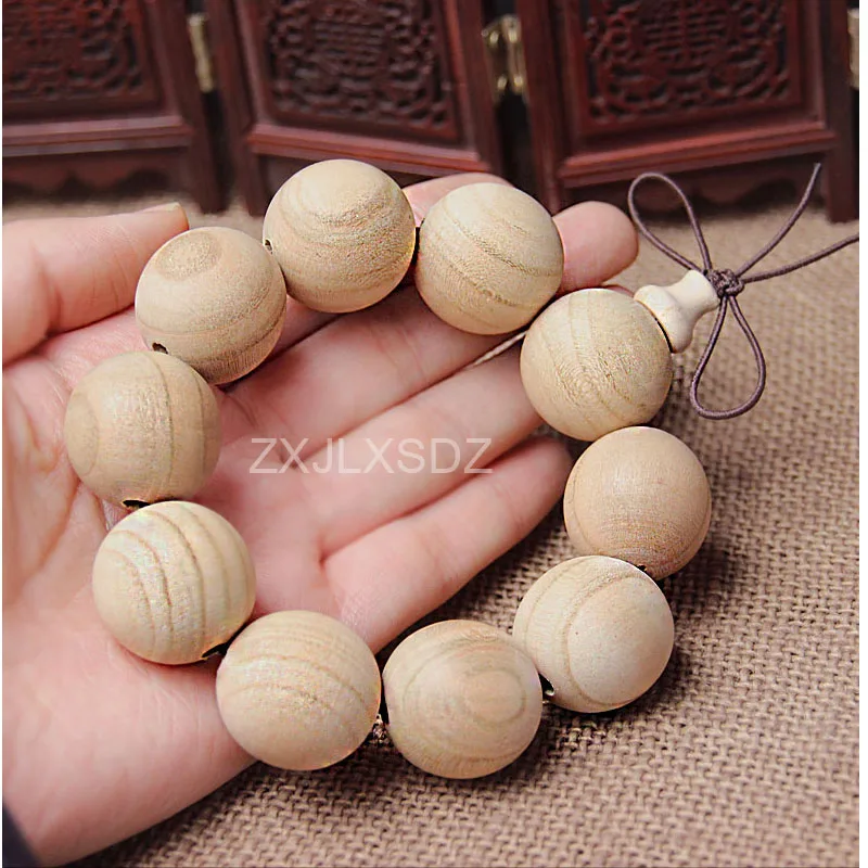Без краски из бусин натурального персикового дерева Буддизм амулет мужской и