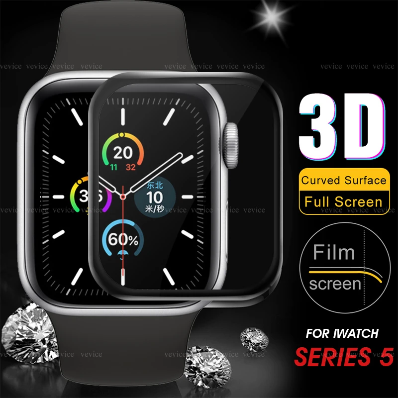 Изогнутый 3D полный экран композитный утолщенный гидрогель для Apple, который 5 Защитная крышка экрана 40 44 мм Гидрогелевая пленка не стекло
