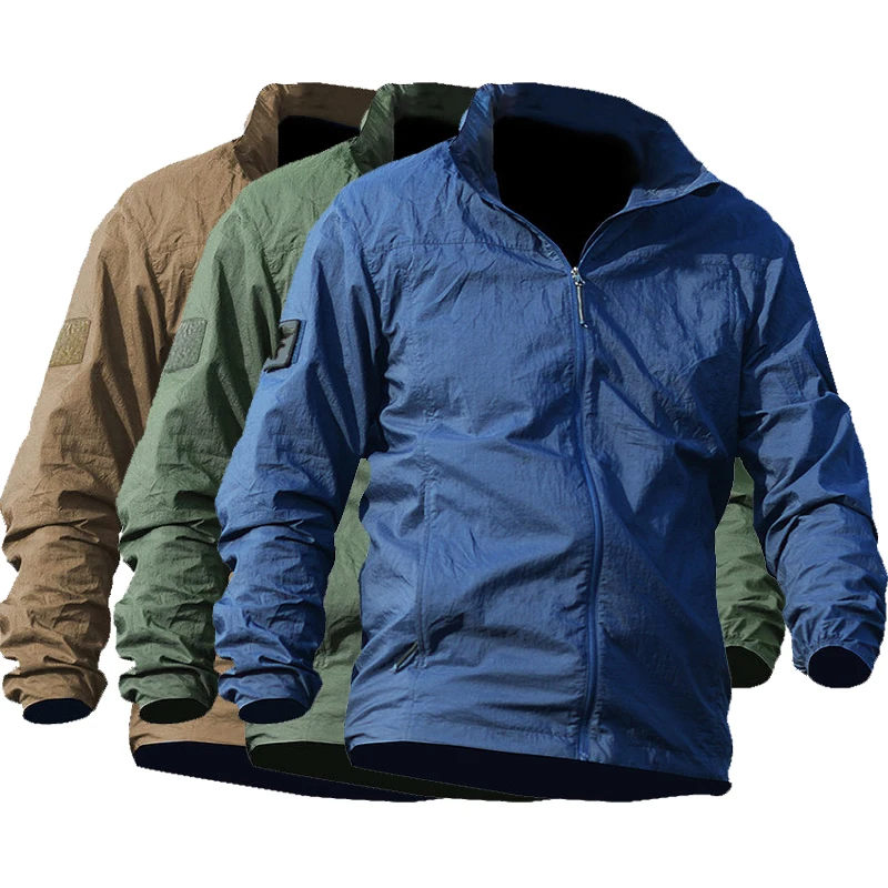 Летняя Водонепроницаемая быстросохнущая тактическая мужская куртка для защиты