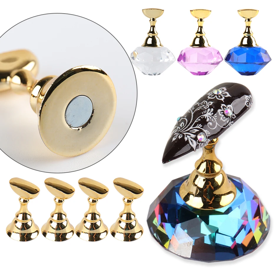 Подставки для ногтей со съемным магнитным держателем из сплава на акриловой