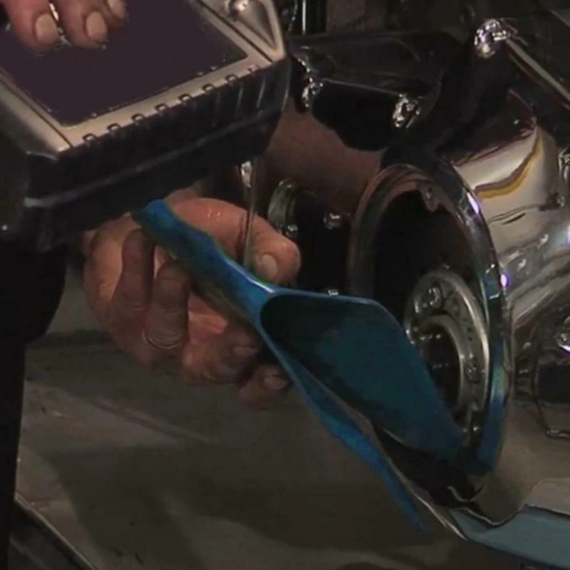 

Flexible Draining Tool Foldable Car Oil Refueling Long Mouth Funnel,Blue Small