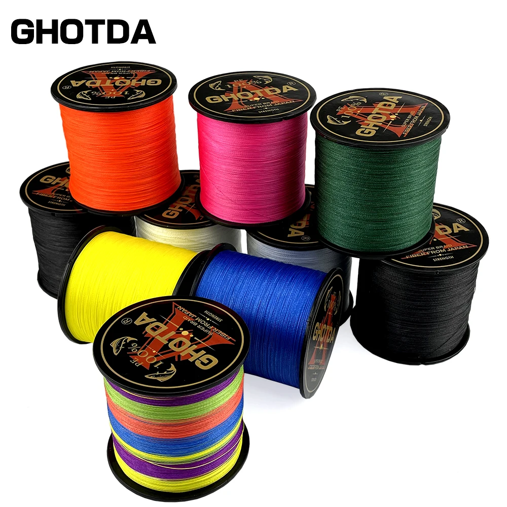 

GHOTDA 4 Strands 1000M 500M 300M Braided Fishing Line Multifilament Pesca Carp Super Strong Weave Sea Saltwater Extreme 100% PE