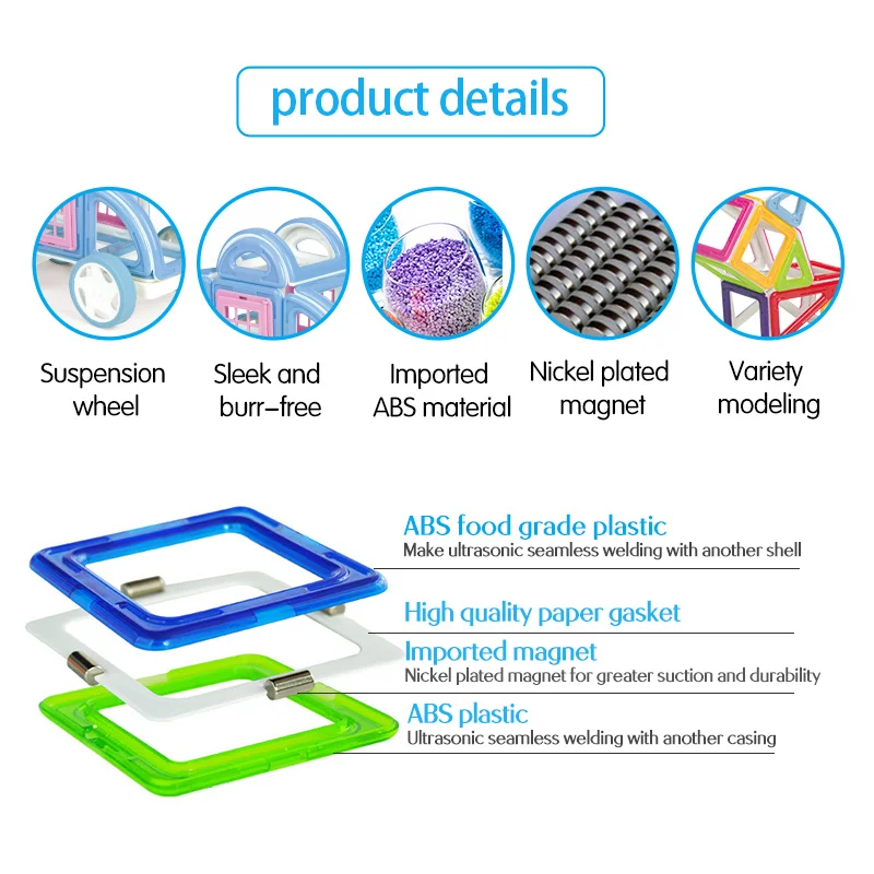 

40-102PCS Mini Solid Color Magnetic Blocks Designer Construction Building Toy Magnets Magnetic Blocks Educational Toys For Kids