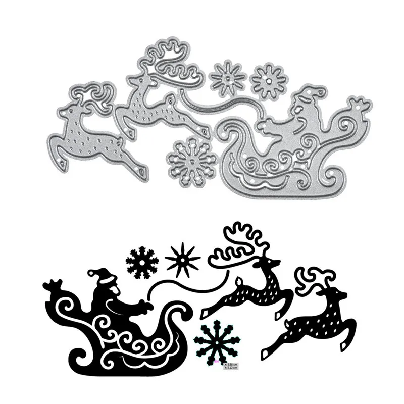 

YaMinSanNiO Santa Claus Metal Cutting Dies 2019 for Card Making Scrapbooking Dies Embossing Cuts Stencil Craft Christmas Dies
