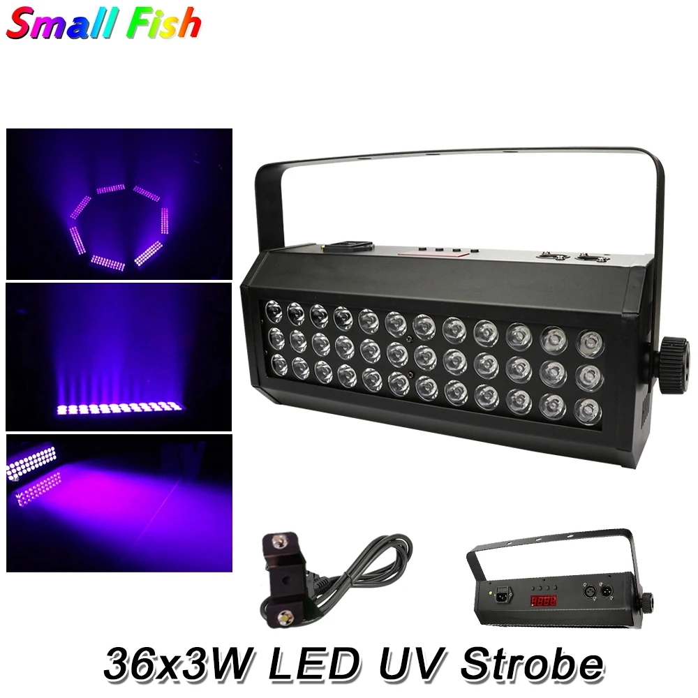 Ультрафиолетовый сценический просветильник Тор Par 36 светодиодов черный DMX512