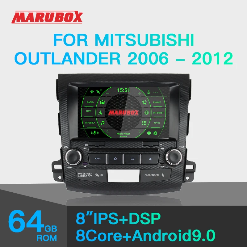 Штатная магнитола для Mitsubishi Outlander 2006 2012 MARUBOX KD8063 Штатное головное устройство Android