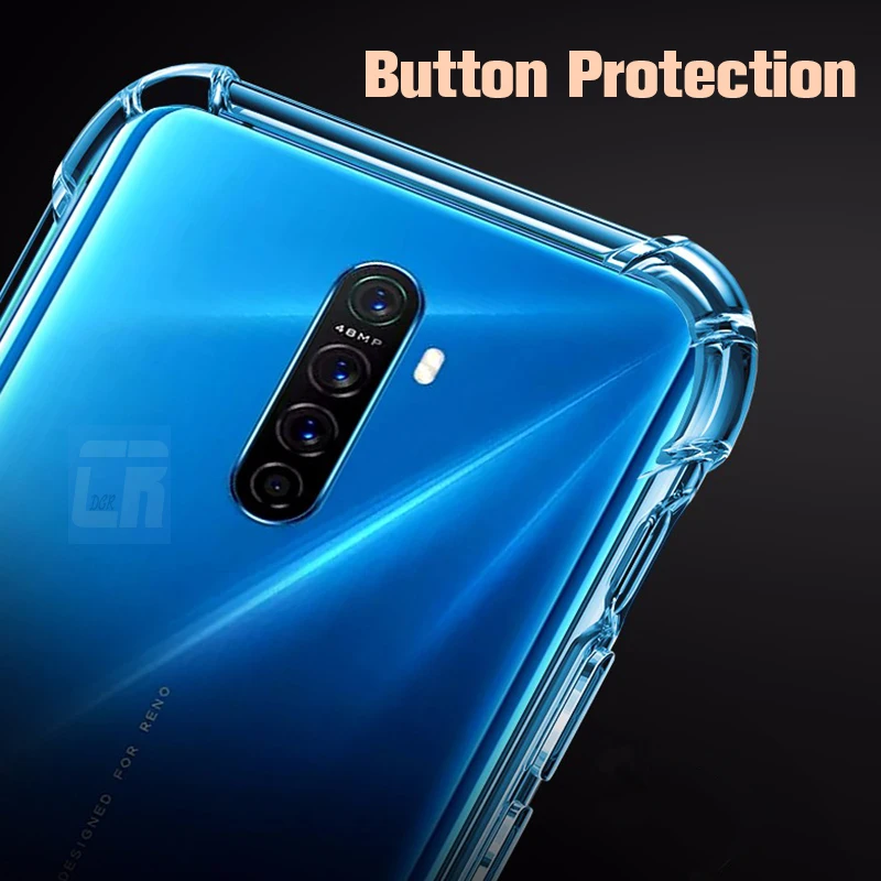 Transparent Case for OPPO Reno 2Z A9 A5 2020 R17 R15 A72 Shockproof Airbag Case for Realme GT X7 6 X XT 5 3 X2 8 Pro Phone Case
