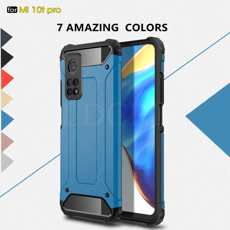 

For Xiaomi Mi 10T Pro 5G Case Heavy Hard PC Armor Rubber Silicone Case For Mi 10 Lite Cover For Xiaomi Mi 10T Pro 5G Mi 10T 5G