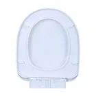 Сиденье для унитаза, медленное закрытие, никогда не ослабляется, полипропиленовая пластиковая противоскользящая крышка для унитаза, белое сиденье для унитаза, толстые аксессуары для унитаза