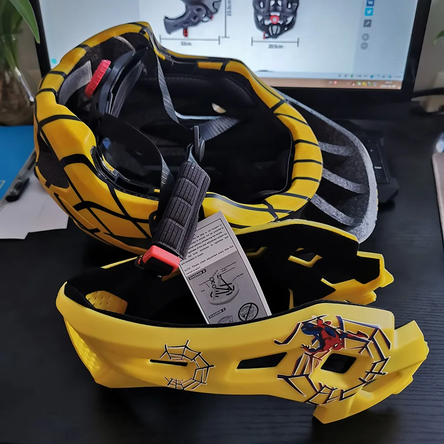 KINGBIKE детский шлем с полным лицом Сверхлегкий велосипедный для детей горный MTB