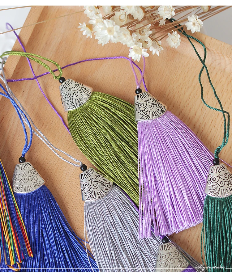 

ZXIIXZ Vintage Cotton Fish Mouth Cap Ice Silk Tassel Trim DIY For Sewing Curtains Accessories DIY Home Wedding Decoration