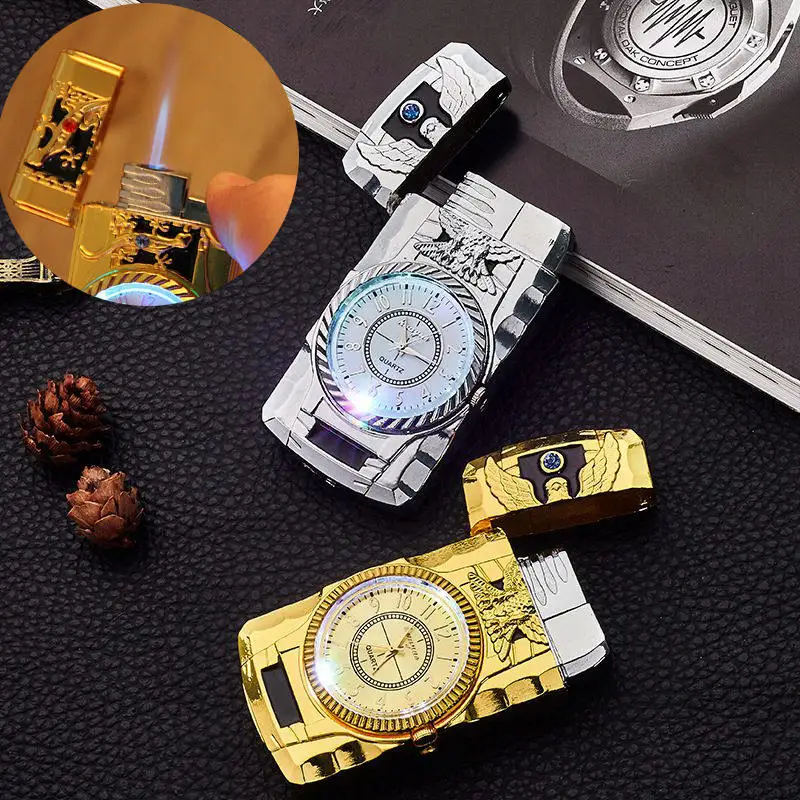 Портативные креативные металлические зажигалки ветрозащитная Бутановая