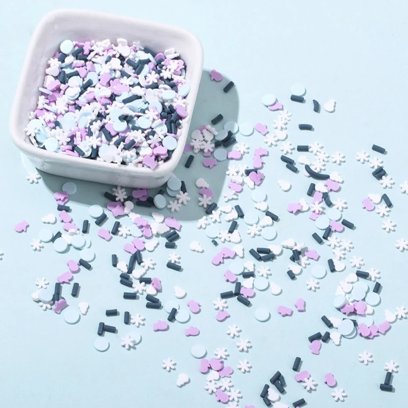 

50g Mixed Slime Soft Clay Slice Resin Filler Granule Cream Resin Epoxy Mold for DIY Craft Jewlery Making Components Wholesale